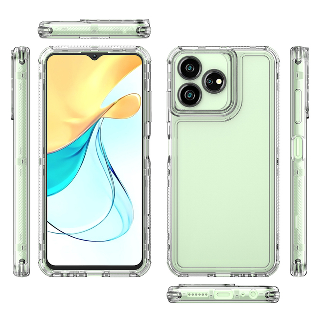 Transparent Crystal Acrylic Clear Hard 360 Full Cover Phone Case for ZTE Blade V50 Design 4G Axon 60 Lite Ultra Voyage 3D