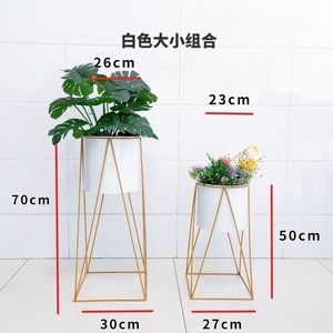 실내 가정용 유니버설 거실 화분 브래킷 우아한 꽃 북유럽 조명 럭셔리 철 바닥 스탠딩 플라워 랙 - Product Image 3