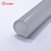 Barre ou tige d'éclairage LED acrylique ronde ou triangulaire personnalisée en plastique gris PMMA linéaire épais couvercle de diffuseur anti-éblouissement