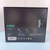 Rasoir électrique professionnel Vgr V-377 en métal, tondeuse à barbe rechargeable sans fil, rasoir à double lame en métal pour hommes