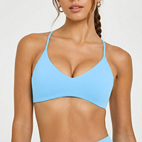 Soutiens-gorge de yoga personnalisés avec logo, sans manches, en nylon et élasthanne, avec soutien-gorge intégré, maintien élevé, pour le fitness et le sport