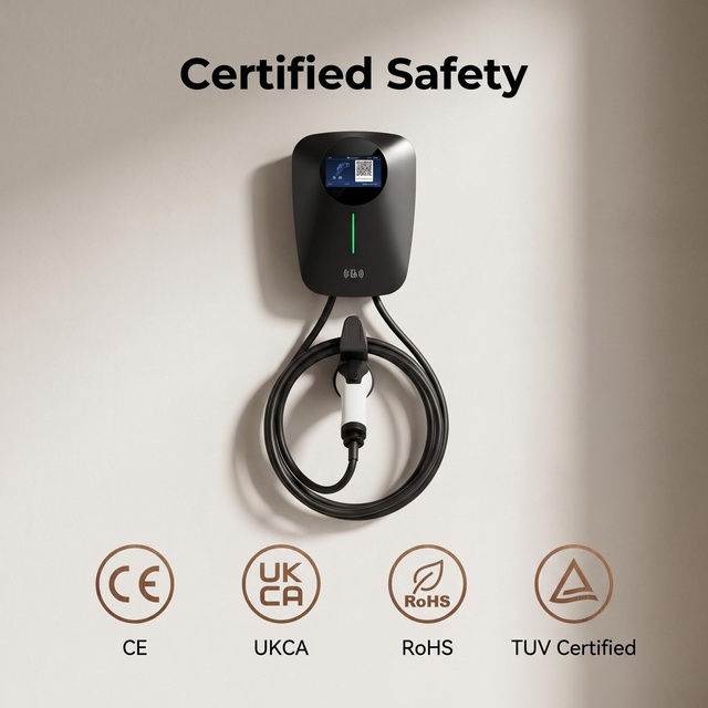 Ac Home Wallbox Dlb Function EV Charger J1772 Type 1 Level 2 40A 9kW Electric Car Wallbox Charging Station US Canada
