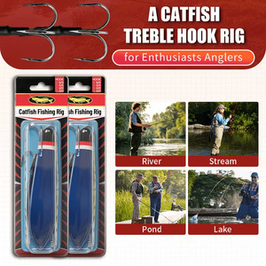 Hameçon triple pour pêche au poisson-chat avec flotteur, émerillon rotatif à 360°, émission sonore, anti-accrocs, appât suspendu polyvalent 10g 15g 20g 25g 30g - Product Image 2