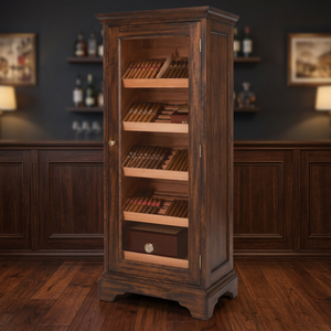 Humidor Rectangular para Cigarros de Madera de Mango |   Diseño Tradicional Ecológico Hecho a Mano Duradero 45x90x120 cm Uso Interior/Exterior - Product Image 3