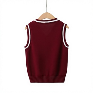 Chaleco Escolar para Niños, Chaleco de Punto sin Mangas con Cuello en V, Chaleco de Algodón Unisex para Niños y Niñas - Product Image 3