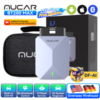 Herramienta Automotriz Bidireccional MUCAR BT200 MAX, Escáner Bluetooth ELM327 OBD2 CANFD, 15 Funciones de Reinicio, Lector de Códigos de Diagnóstico Gratuito para Todo el Sistema
