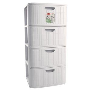 Cassettiera salvaspazio 4C (40x40x80cm) DOMUS HOME COLLECTION Blanc 90100 - Product Image 1