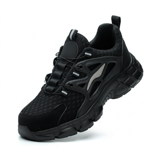 Chaussures de sécurité respirantes à embout d'acier, chaussures de travail protectrices, légères, antidérapantes, baskets industrielles pour hommes - Product Image 1