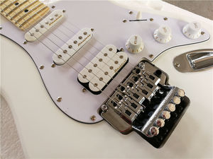 กีตาร์ไฟ<span class=keywords><strong>ฟ</strong></span>้า Flyoung สีขาว ราคาถูก กีตาร์ไฟ<span class=keywords><strong>ฟ</strong></span>้าพร้อมปิ๊กอัพ SSH บริดจ์ Floyd Rose - Product Image 2