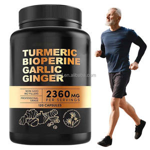 Complément alimentaire naturel de qualité professionnelle non OGM, 2360 mg par portion, 120 capsules, curcuma, biopérine, <span class=keywords><strong>ail</strong></span>, gingembre, pour adultes - Product Image 1