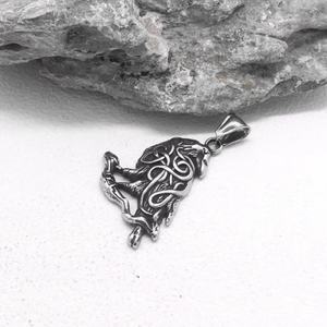 Collar con Colgante de Acero de Titanio Estilo Gótico Personalizado, Joyería Retro con Colgante de Cuervo, Venta al por Mayor, Joyería para Hombre - Product Image 5