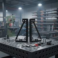 Table de soudage flexible 3D avec grille de trous D16 D28 et dispositifs de positionnement complets pour la production de soudures d'équipements sanitaires