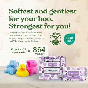 Lingettes pour bébé extra épaisses non tissées à l'aloe vera et à la vitamine E, écologiques, jetables dans les toilettes, hydratantes, fabrication OEM, étiquette privée, fourniture en gros - Product Image 4