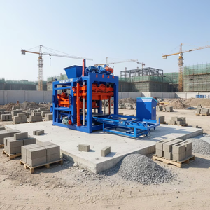 Machine à fabriquer des blocs de <span class=keywords><strong>terre</strong></span> compressée, d'argile, de boue, de cendres, de cendres volantes, de béton, de ciment, de pavés autobloquants QT 4-25 à bas prix - Product Image 2