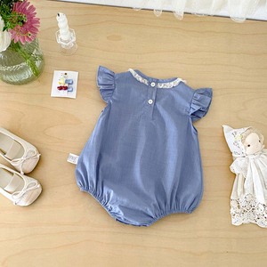 Tutina Estiva per Bambine con Maniche Svolazzanti, Abbigliamento per <span class=keywords><strong>Neonati</strong></span> in Cotone, Graziose Tutine per Bebè - Product Image 4