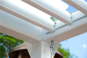 2023 nouveau design haut de gamme stores personnalisés gazebo moderne étanche persienne toit <span class=keywords><strong>jardin</strong></span> extérieur aluminium Pergola - Product Image 3