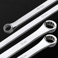 Jeu de 4 clés à anneau plat extra longues Pro 8mm à 19mm clé à molette longue portée