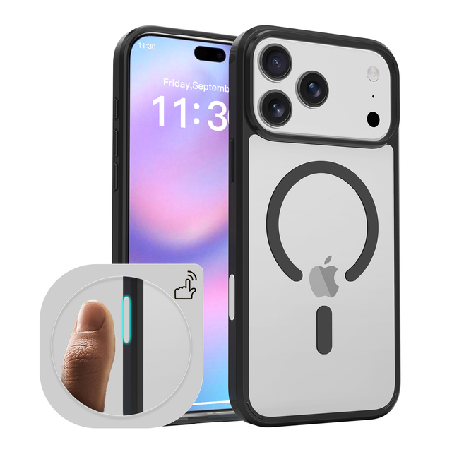 Magnetic Clear TPU+PC for iPhone 15 16 17 Pro Max Case Anti-Fingerprint Shockproof Cover Camera Control Button Wireless Charging