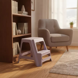 Foldable Traditional Plastic <b>Stool</b> Heavy Duty Lightweight Folding Ladder with Anti Slip Treads for Home Office Garage Camping - Product Image 5