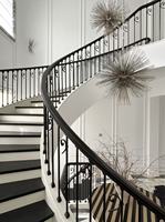 Escalier en colimaçon en acier personnalisé HZ avec rampes en fer forgé, design moderne, pour usage intérieur, installation DIY pour villas
