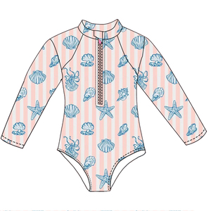 Maillots <span class=keywords><strong>de</strong></span> <span class=keywords><strong>bain</strong></span> <span class=keywords><strong>de</strong></span> plage en gros pour la production en masse, maillots <span class=keywords><strong>de</strong></span> <span class=keywords><strong>bain</strong></span> à manches longues pour adolescentes avec imprimé coquillages hawaïens pour filles <span class=keywords><strong>de</strong></span> 0 à 16 <span class=keywords><strong>ans</strong></span>, bikini - Product Image 3