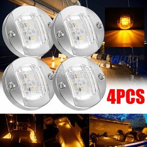 ไฟ LED สำหรับเรือเดินทะเล 4 ดวง ไฟส่องสว่างในห้องโดยสาร ระเบียงทางเดิน บันได สีขาว 12V ไฟท้าย LED อุปกรณ์เสริมเรือยอชท์ กันน้ำ - Product Image 1