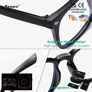 Lunettes de lecture multifocales Boyarn, verres progressifs bloquant la lumière bleue, monture carrée unisexe, nouveau design blanc pour hommes - Product Image 3