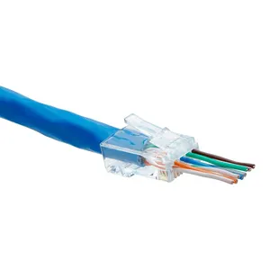 Price OEM Ethernet UTP toolless Modular RJ 45 Plug 8P8C Cat 6 Pass Through EZ Cat6A RJ11 RJ45 Connector