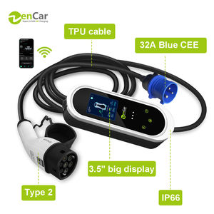 Epro 7,4 kW tragbares Ev-Ladegerät 32A APP WIFI Typ 2 EVSE 220V Level 2 Home-Auto ladegeräte mit 3 Pins Blue CEE und 3,5 "Big Screen - Product Image 3