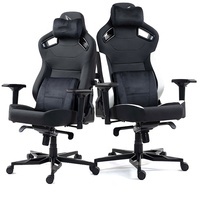 Meilleures chaises de bureau, chaise de gaming à dossier haut, 1 pièce, livraison gratuite avec coussins magnétiques en velours à mémoire de forme, noir