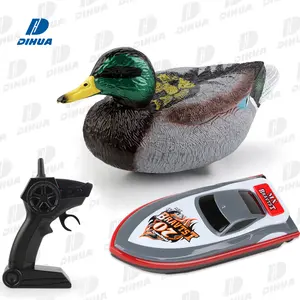 2.4Ghz Remote Control Racing Boat with Duck Shell 2 in 1 RC Duck Boat for Kids and Adults Animal Boats for Pools and Lakes
