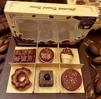 Jouet Squishy en TPR Chocolat Truffe à Rebond Lent Anti-Stress Sensoriel Boîte Mystère Vente en Gros