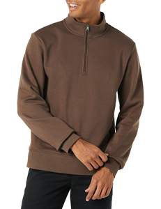 Sweat-shirt de golf pour homme à col montant zippé, manches longues, brodé, coupe oversize, anti-rétrécissement, anti-plis, couleur mélange automne - Product Image 2