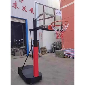 Aro de Baloncesto Metálico de Altura Ajustable con Tablero de Vidrio Templado para Uso en Canchas Exteriores - Product Image 4