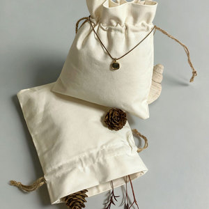 Bolsa de Joyería de Algodón con Logotipo Personalizado, Bolsa de Maquillaje de Lona de Algodón con Cordón, Bolsa Reutilizable para Regalos, Velas y Joyería - Product Image 2