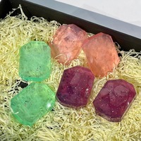Savon Diamant OEM/ODM en Forme de Pierre Précieuse avec Feuille d'Or 24K pour Éclaircissement, Raffermissement et Soin Naturel de la Peau
