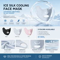 Masque facial rafraîchissant en soie glacée Meiyang, en nylon, respirant, protection UV, pour le cyclisme, la course à pied, les sports de plein air, OEM ODM, logo personnalisé