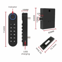 EVERYGOOD Intelligentes elektronisches biometrisches Fingerabdruck-Passwort Kommode Schubladen schränke Kleider schrank Fitness studio digitales Schloss