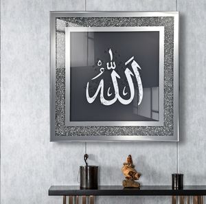 23.62 "personaggio moderno soggiorno dipinto decorativo appeso <span class=keywords><strong>con</strong></span> specchio a muro a specchio <span class=keywords><strong>con</strong></span> diamante schiacciato - Product Image 6