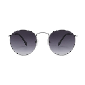 Lunettes de soleil rondes à monture métallique, verres dégradés, unisexe, protection UV 100%, protection solaire pour adultes - Product Image 1