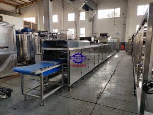 SINOFUDE Entièrement Automatique Servo Drive Barre De Chocolat Chips Revêtement Enrobage Machine Central De Remplissage PLC ordinateur de contrôle de processus - Product Image 2