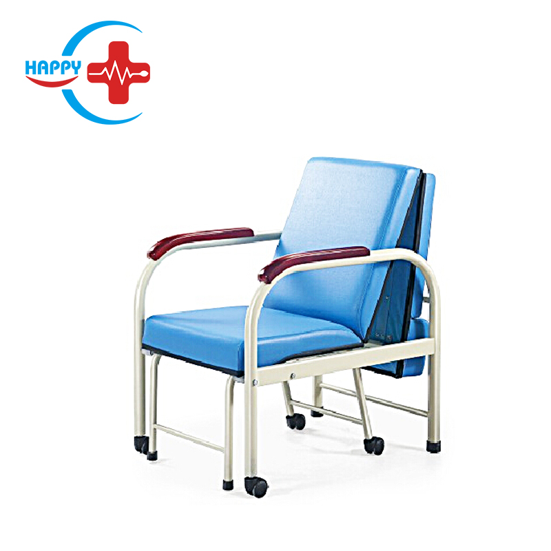 HC-M104 прочный комнаты мебель из металла Регулируемая Складная медицинский сопровождают стул с колесами пользы больницы