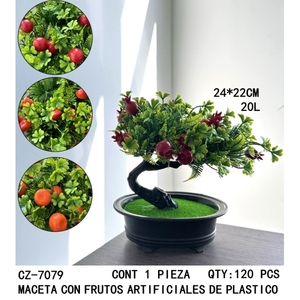 24x22cm di frutta artificiale 20l vaso di plastica artificiale per la decorazione di piante Creative portatili Premium - Product Image 1