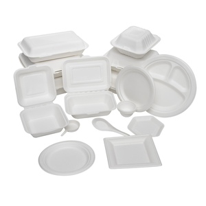 일회용 친환경 식기류 퇴비화 가능한 사탕수수 바가스 중국산 생분해성 버거 박스 - Product Image 6