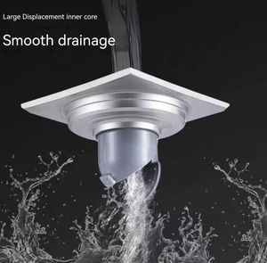 YOTO 2025 <span class=keywords><strong>Drain</strong></span> de sol moderne en acier inoxydable galvanisé noir anti-odeur Grille de drainage crépine pour salle de bain et hôtel - Product Image 6