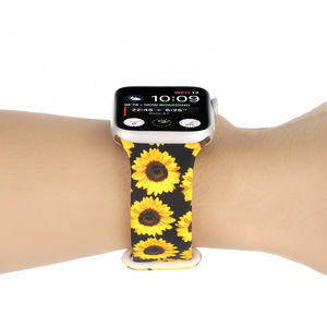 Bracelet en silicone pour montre <span class=keywords><strong>apple</strong></span>, boucle papillon imprimée, 38 40 41 42 44 45mm, nouvelle collection, vente en gros - Product Image 3