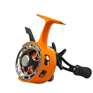 ROOBLINOS Carretel de pesca no gelo 60 novo 4 + 1 rolamentos de esferas roda de pesca no gelo Carrete de pesca de inverno