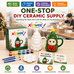 <span class=keywords><strong>Kit</strong></span> de <span class=keywords><strong>Pintura</strong></span> para Tazas de Cerámica con Diseño de Árbol de Navidad, para Niños, Pinta Tu Propia Taza de Café con Personajes Navideños, Set de Regalo de Arte y Manualidades - Product Image 6