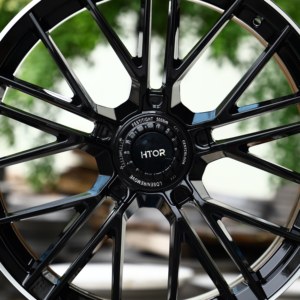 Jantes HTOR 20 21 22 23 pouces 5x112 5x130 forgées avec blocage central, finition <span class=keywords><strong>noir</strong></span> brillant, compatibles avec S680 Panamera Cayenne 911 997 992 718 - Product Image 4