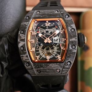 Reloj Mecánico para Hombre 2026, Diseño de Moda con Esfera Hueca y Manecillas Luminosas, Modelo 022 con Forma de Barril de Vino en Fibra de Carbono - Product Image 1